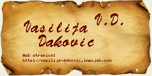 Vasilija Daković vizit kartica